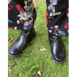 LBDK Damestvle med asymmetrisk lynls, ekstra vidde, Madison - sort