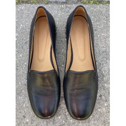 Audley damesko med h�l, l�ders�ler i bl�dt skind 22644 - sort