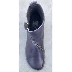 LBDK lav damestvle med asymmetrisk lynls, ekstra vidde, Madison - bl