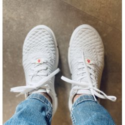 Berkemann striksko til den sensible og brede fod, Pinar - hvid