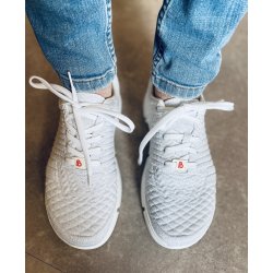 Berkemann striksko til den sensible og brede fod, Pinar - hvid