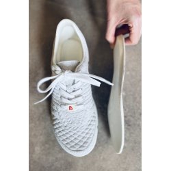 Berkemann striksko til den sensible og brede fod, Pinar - hvid