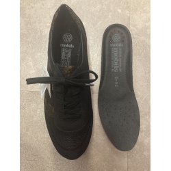 Mephisto Mobils snresko med stretch, velegnet til indlg, Dalilha - Sort