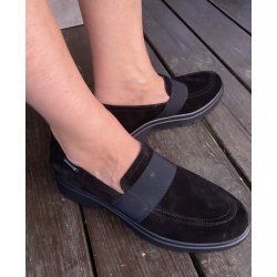 Mephisto hyttesko til den slanke fod, velegnet til indlg, Derby - Sort