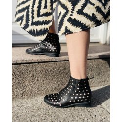 Arche kort sommerstvle i bldt skind, Dato - sort