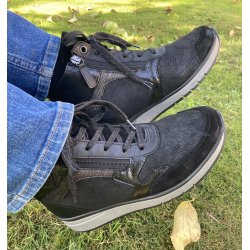 Gabor st�vle med ekstra vidde (K) og udtagelige indl�g 56708 - sort