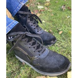 Gabor st�vle med ekstra vidde (K) og udtagelige indl�g 56708 - sort