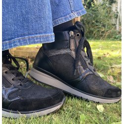 Gabor st�vle med ekstra vidde (K) og udtagelige indl�g 56708 - sort