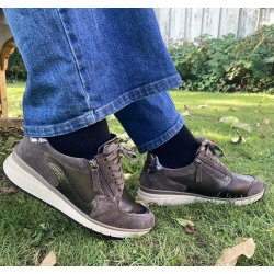 Gabor damesnresko med ekstra vidde (vidde k) udtagelige sler 56307 - gr/brun 