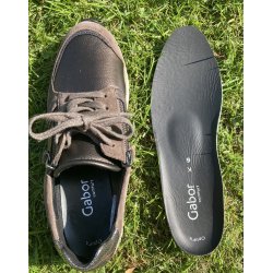 Gabor damesnresko med ekstra vidde (vidde k) udtagelige sler 56307 - gr/brun 