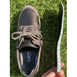 Gabor damesnresko med ekstra vidde (vidde k) udtagelige sler 56307 - gr/brun 