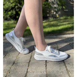 Hello Comfort strikkede sko, velegnet til indl�g med meget bl�de s�ler - White