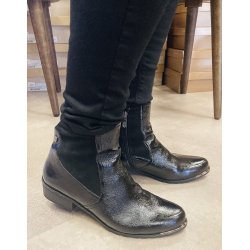 Caprice let damestvle i sort skindlak, 25307 - sort