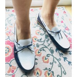 Ara Hight soft hyttesko med skindfor 19212 Alabama- bl/hvid