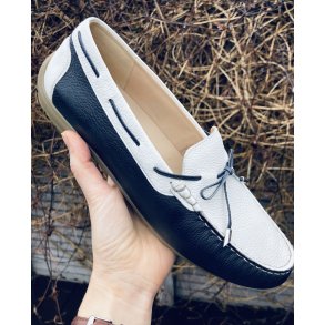 Ara Hight soft hyttesko med skindfor 19212 Alabama- bl/hvid