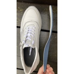 Waldlufer snresko i bldt hjorteskind, velegnet til indlg, Vicky - hvid