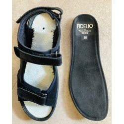 Fidelio sandal, almindelig bredde, velegnet til indl�g, Gini 445007 -  sort