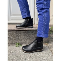 Charlotte of Sweden let chelseaboot med dobbeltlynls, rummelig og velegnet til indlg - sort