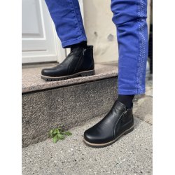 Charlotte of Sweden let chelseaboot med dobbeltlynls, rummelig og velegnet til indlg - sort