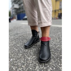 LBDK damestvlet, velegnet til indlg, Minerva - sort med rd detalje