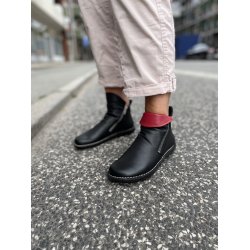 LBDK damestvlet, velegnet til indlg, Minerva - sort med rd detalje