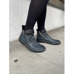 LBDK damestvlet, velegnet til indlg, Minerva - mrkebl med sort fold.