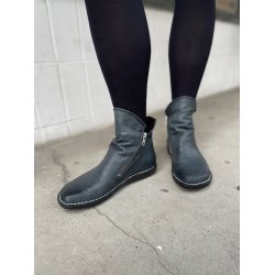 LBDK damestvlet, velegnet til indlg, Minerva - mrkebl med sort fold.