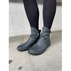 LBDK damestvlet, velegnet til indlg, Minerva - mrkebl med sort fold.