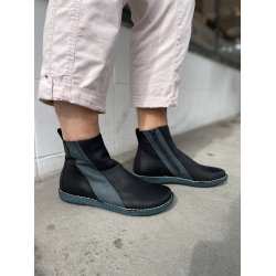  LBDK damestvlet, velegnet til indlg, Minerva - sort med bl detalje