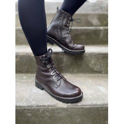 LBDK vinterstvle i en kraftig skind med lkkert fr, Bomber - mrkebrun