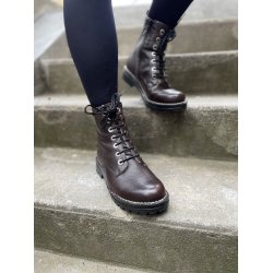 LBDK vinterstvle i en kraftig skind med lkkert fr, Bomber - mrkebrun