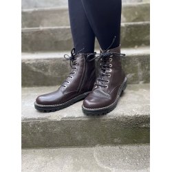 LBDK vinterstvle i en kraftig skind med lkkert fr, Bomber - mrkebrun