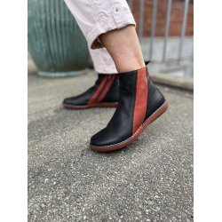 LBDK damestvlet, velegnet til indlg, Incobuck - sort med rd