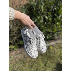 Charlotte of Sweden sn�resko i bl�dt skind 0341086 - blomstret