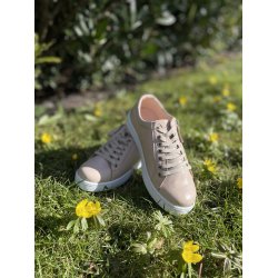 Charlotte of Sweden sn�resko i bl�dt skind 0341086 - sand