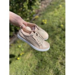 Charlotte of Sweden sn�resko i bl�dt skind 0341086 - sand