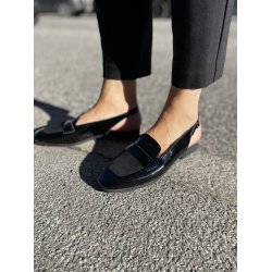 Arche Sadmir loafer med slingback - sort lak