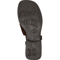 Camper Dana damesandal med lukket t�- m�rkebrun ruskind