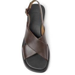 Camper Dana damesandal med krydsrem - m�rkebrun