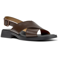 Camper Dana damesandal med krydsrem - m�rkebrun