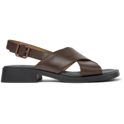 Camper Dana damesandal med krydsrem - m�rkebrun