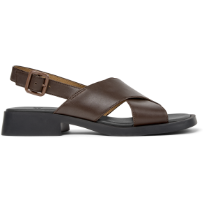 Camper Dana damesandal med krydsrem - m�rkebrun