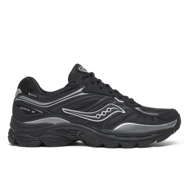 Saucony Progrid Omni 9 med vandafvisende Goretex membran, velegnet til indl�g - sort