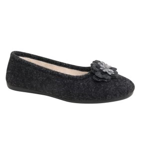 Bella moda lun ballerina med let fr 24284 - antracit