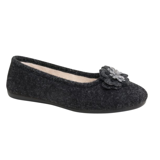 Bella mode lun ballerina med let fr 24284 - antracit