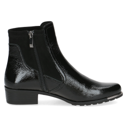 Caprice let damestvle i sort skindlak, 25307 - sort