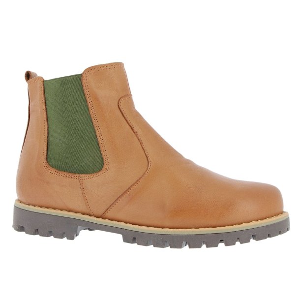 Charlotte of Sweden chelseaboot i bldt skind, velegnet til indlg 346072 - cognac