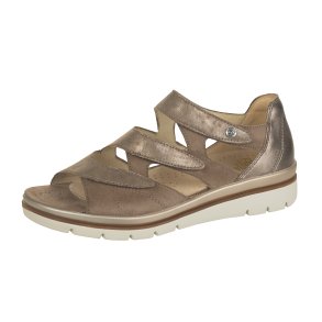 Fidelio damesandal med fast bagkappe og velegnet til indl�g 595004 - m�rk sand