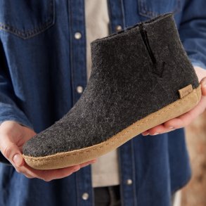 Glerups Stvle med skindsl - Charcoal