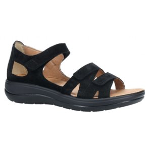 Hartjes Pop dame bagkappesandal med 2 remme, velegnet til indl�g - sort